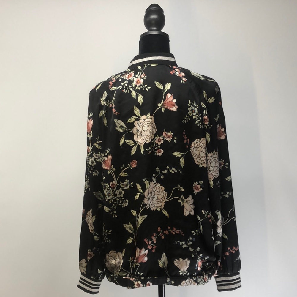 Divided Floral Bomber Jacket - image 3